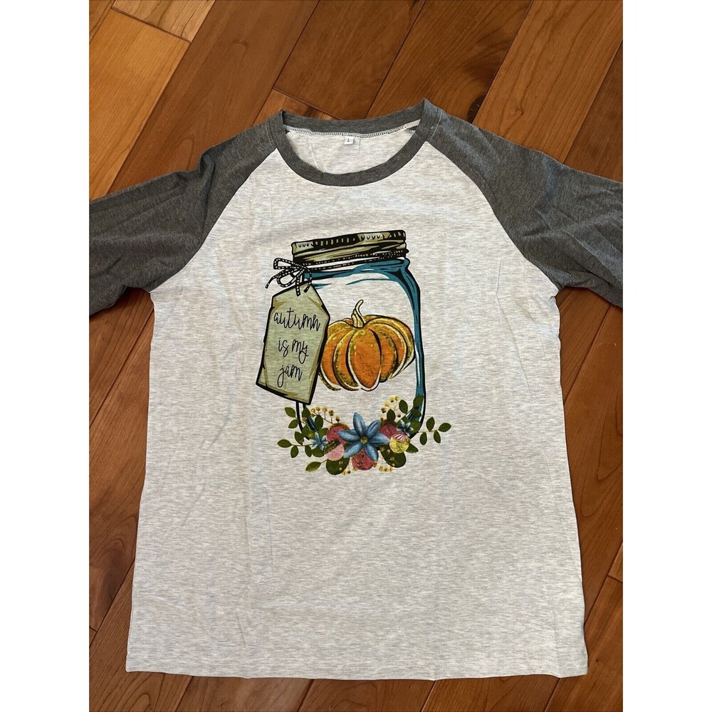 Women’s Fall shirt Top T Shirt Autumn Is My Jam Size Large NEW